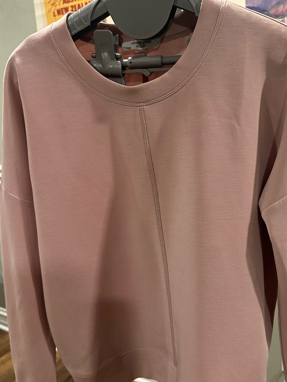 Crewneck Sweatshirt-Pink-XS